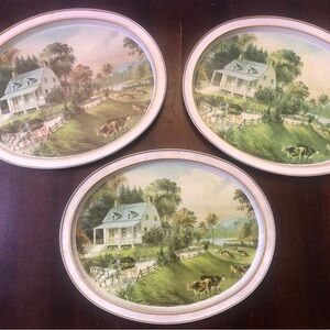 Vintage Serving Trays. American Homestead Summer. (3)
Good condition